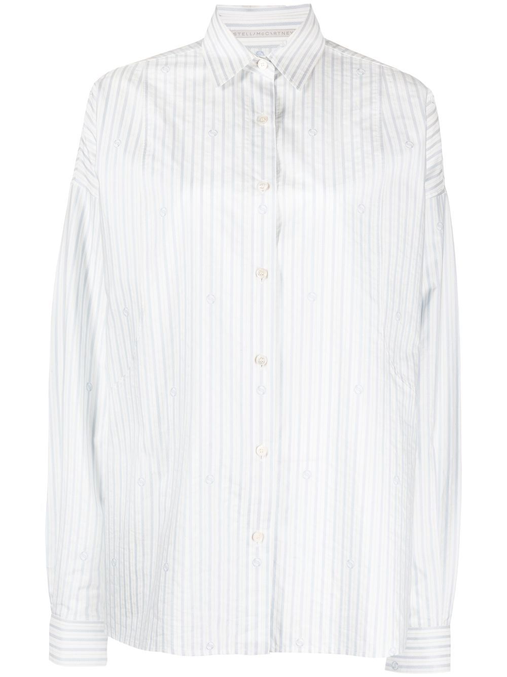 Stella McCartney stripe-print long-sleeved shirt - White von Stella McCartney