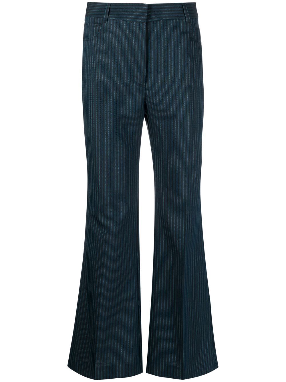 Stella McCartney striped flared trousers - Blue von Stella McCartney