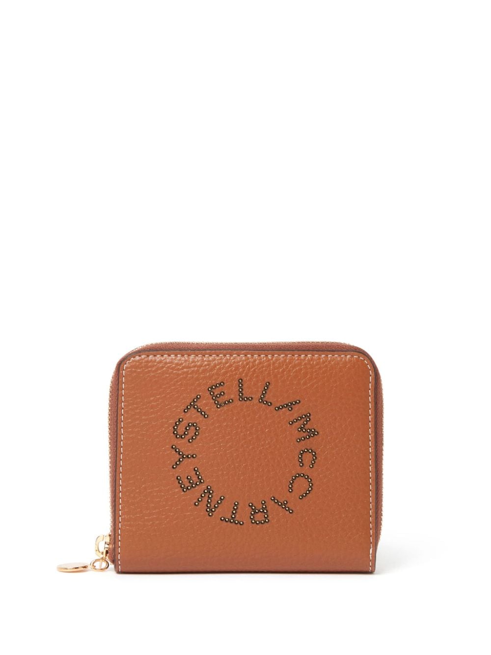 Stella McCartney studded-logo detail wallet - Brown von Stella McCartney