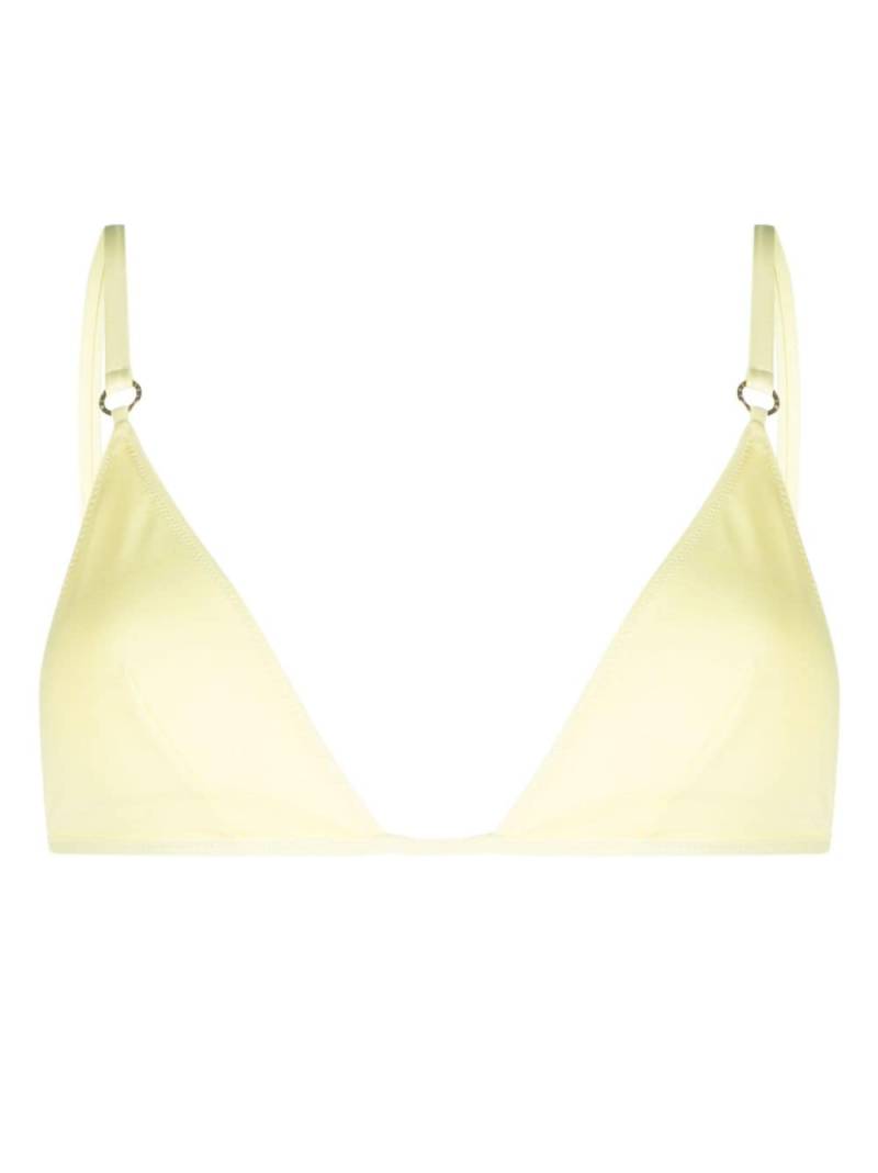 Stella McCartney triangle-cup V-neck bikini top - Yellow von Stella McCartney