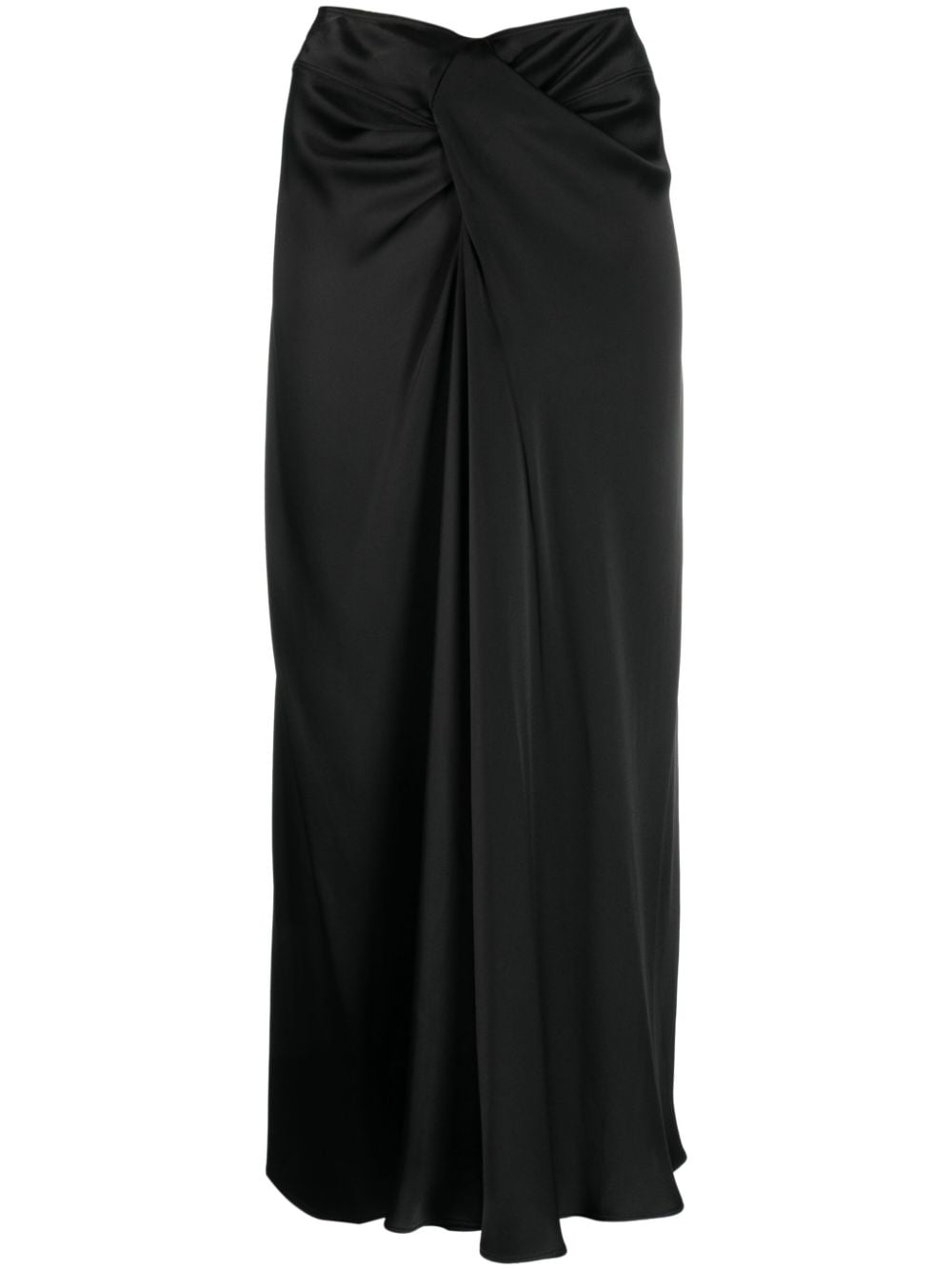 Stella McCartney twist-detail draped midi skirt - Black von Stella McCartney