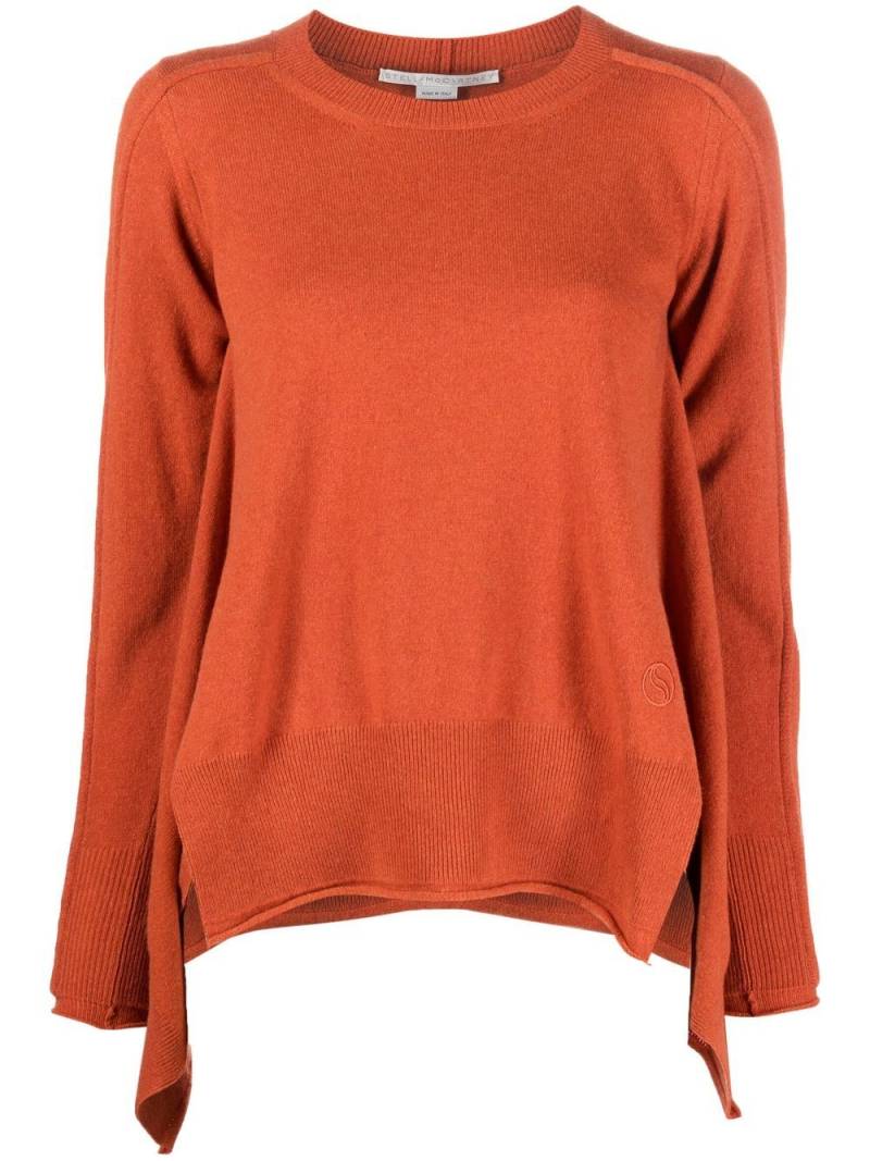 Stella McCartney waterfall-hem fine-knit jumper - Orange von Stella McCartney