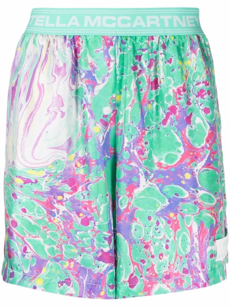 Stella McCartney x Ed Curtis oil swirl shorts - Green von Stella McCartney