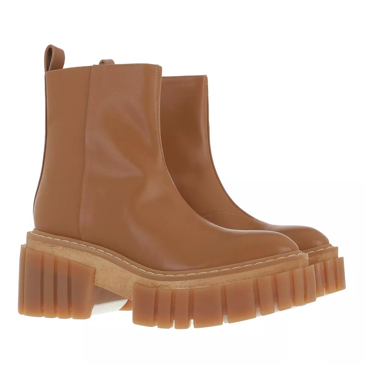 Stella McCartney Boots & Stiefeletten - Emilie Boots Leather - Gr. 36 (EU) - in Cognacbraun - für Damen von Stella Mccartney