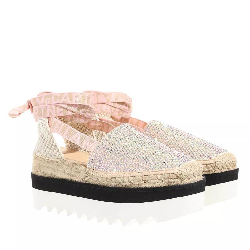 Stella McCartney Espadrilles - Gaia Embellished Ankle Strap Platform Espadrilles - Gr. 37 (EU) - in Beige - für Damen von Stella Mccartney