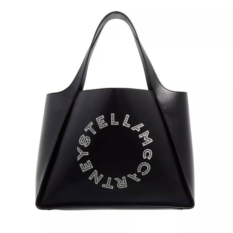 Stella McCartney Henkeltasche - Logo Tote Bag Leather - Gr. unisize - in Schwarz - für Damen von Stella Mccartney