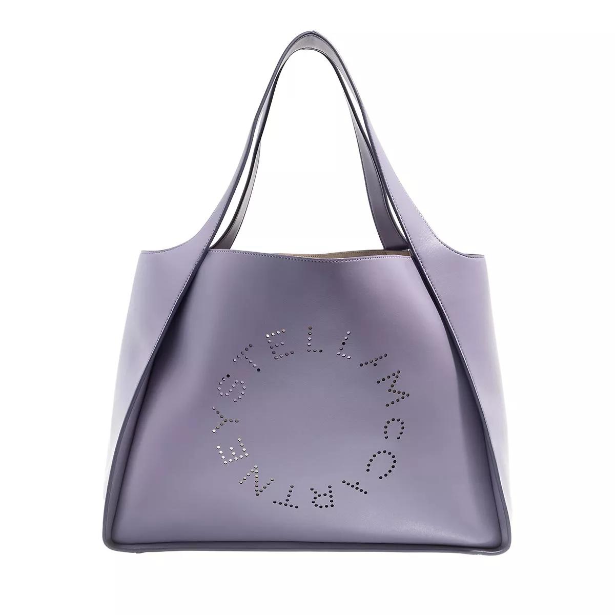 Stella McCartney Henkeltasche - Logo Tote Bag Leather - Gr. unisize - in Violett - für Damen von Stella Mccartney