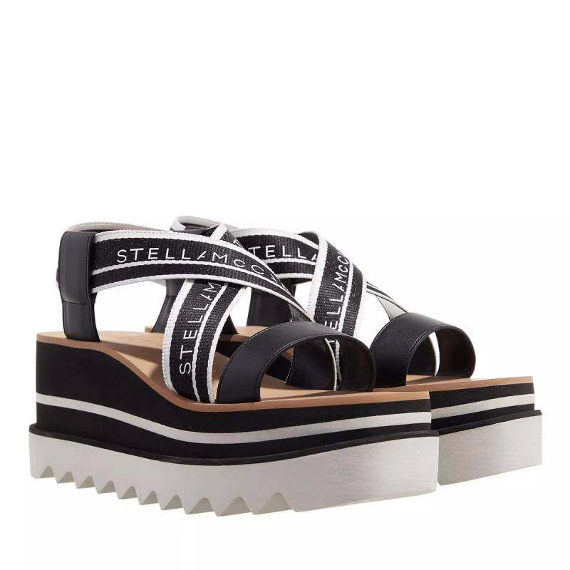 Stella McCartney Sandalen - Sandals Rafia Monogram - Gr. 37_ - in Schwarz - für Damen von Stella Mccartney