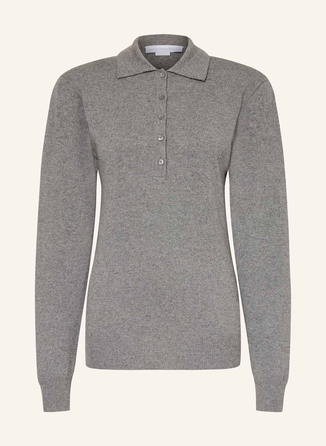 Stella Mccartney Strick-Poloshirt Aus Cashmere grau von Stella Mccartney