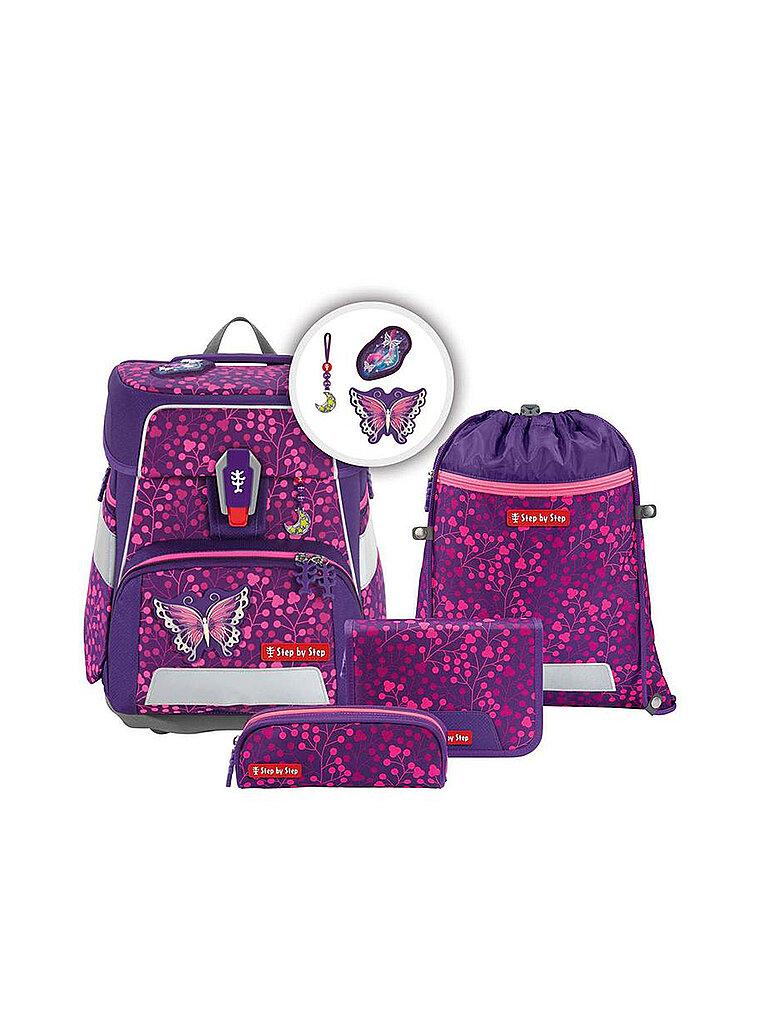 STEP BY STEP Schultaschen Set 5tlg SPACE Shine Butterfly Night Ina von Step by Step