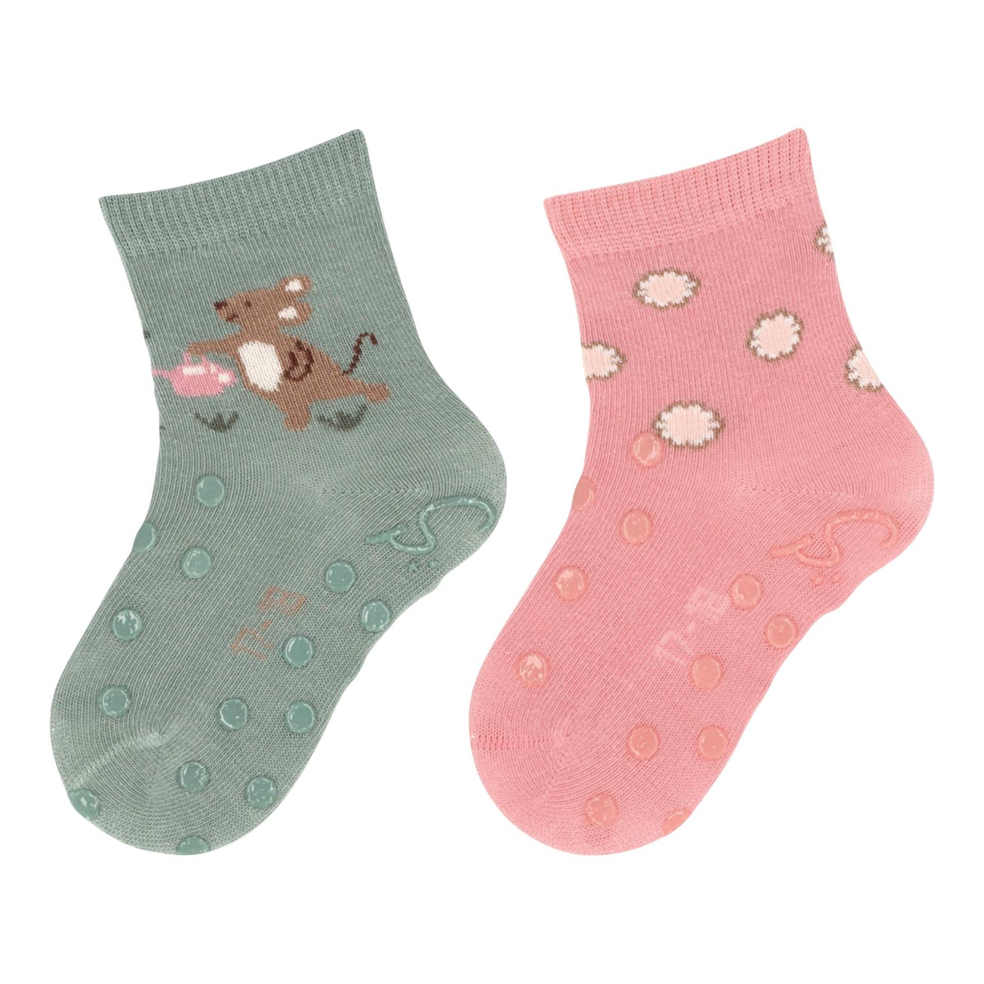 2er-Pack ABS-Krabbelsocken Maus Blumen von Sterntaler