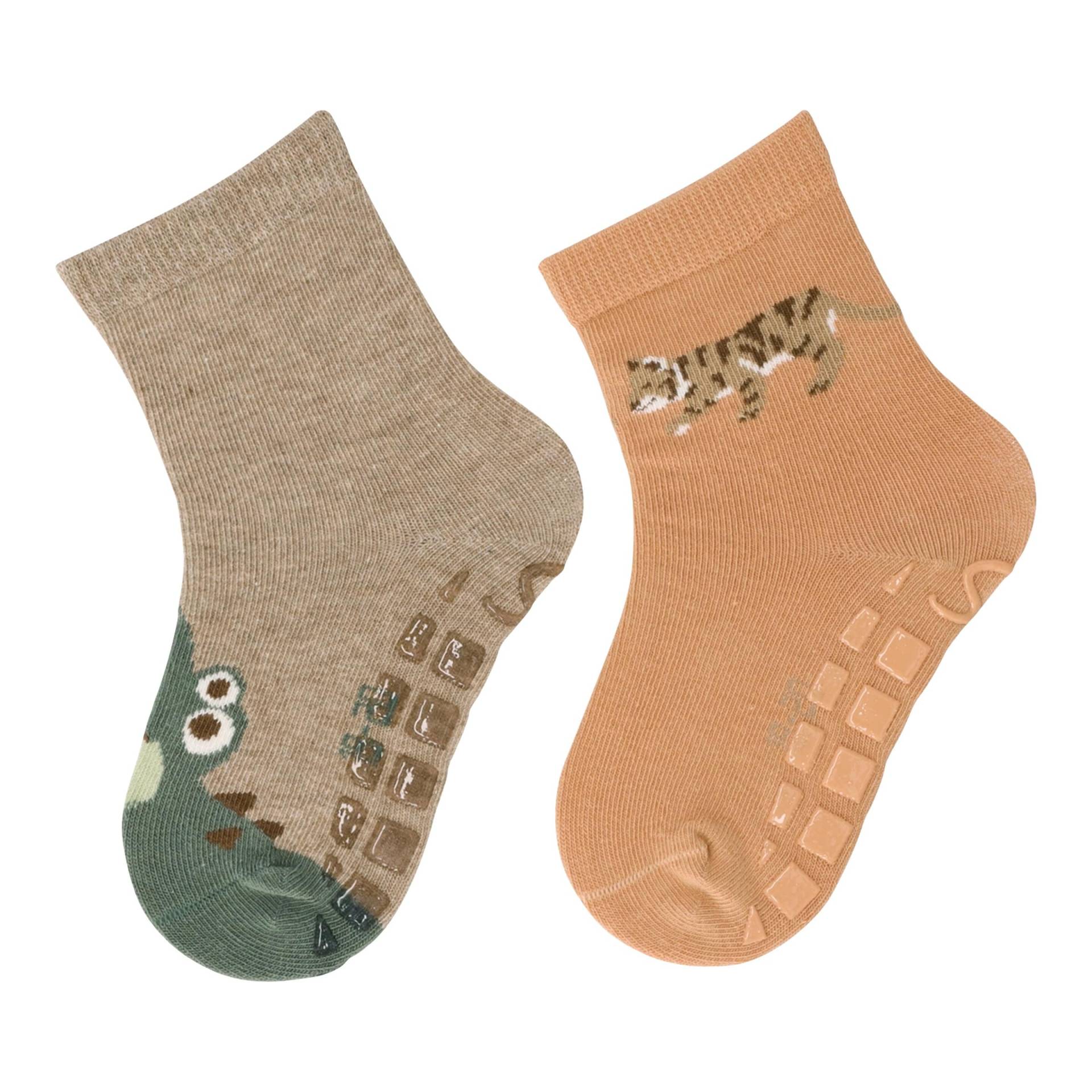 2er-Pack ABS-Socken Krokodil Tiger von Sterntaler