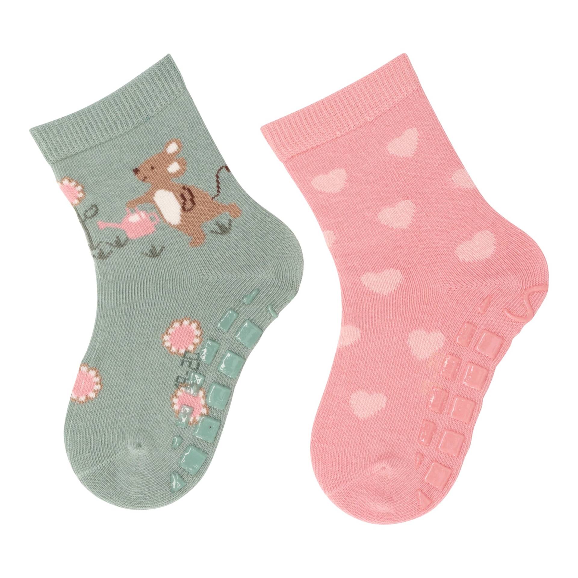 2er-Pack ABS-Socken Maus Herzen von Sterntaler