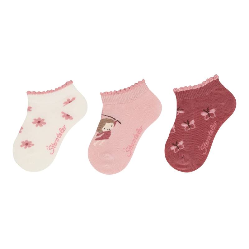 3er-Pack Sneakersocken Blumen Schmetterlinge von Sterntaler