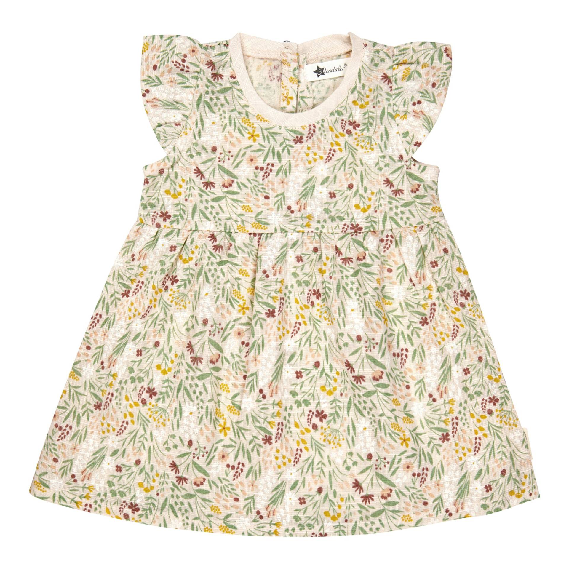 Kleid kurzarm Leinenoptik Blumen Kleid kurzarm Leinenoptik Blumen von Sterntaler