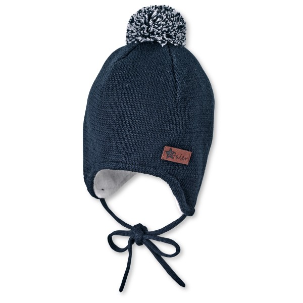 Sterntaler - Kid's OCS Strickmütze Pompon - Mütze Gr 41 cm;43 cm;45 cm;47 cm blau;grau von Sterntaler