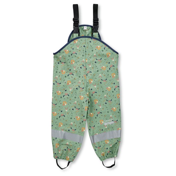 Sterntaler - Kid's Regenträgerhose Waldtiere - Regenhose Gr 98 grün von Sterntaler