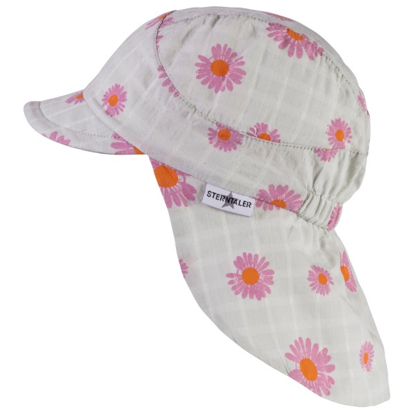 Sterntaler - Kid's Schirmmütze Nacken Blume - Cap Gr 53 cm grau von Sterntaler