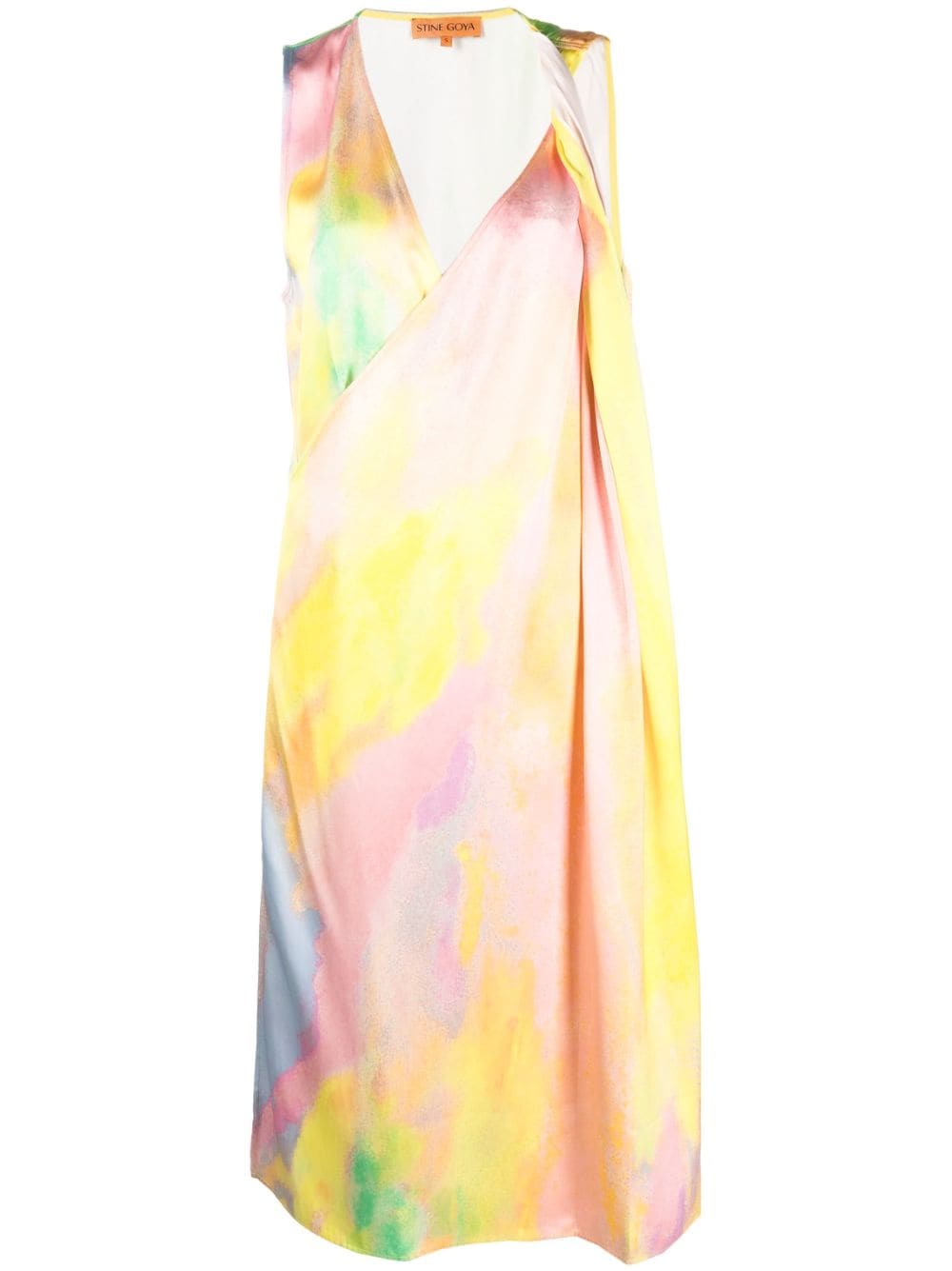 Stine Goya Abiti gradient-print midi dress - Yellow von Stine Goya