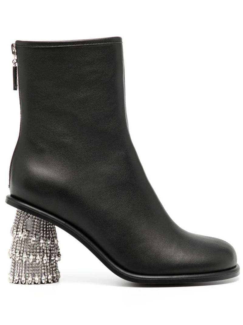 Stine Goya Allison 80mm crystal-embellished leather boots - Black von Stine Goya