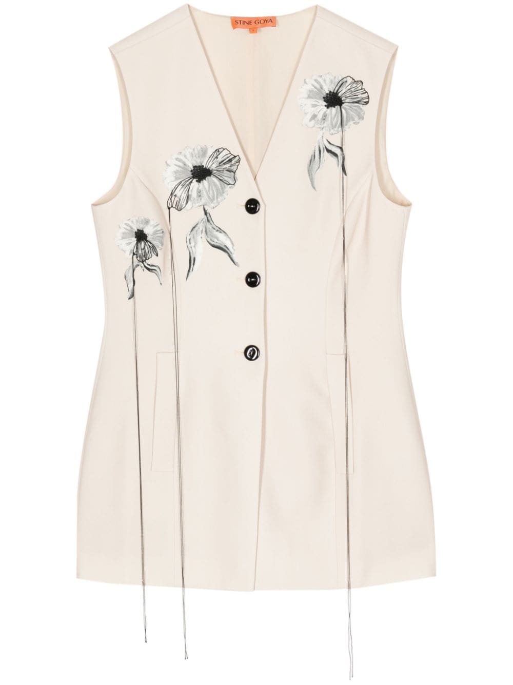 Stine Goya Fillo embroidered waistcoat - Neutrals von Stine Goya