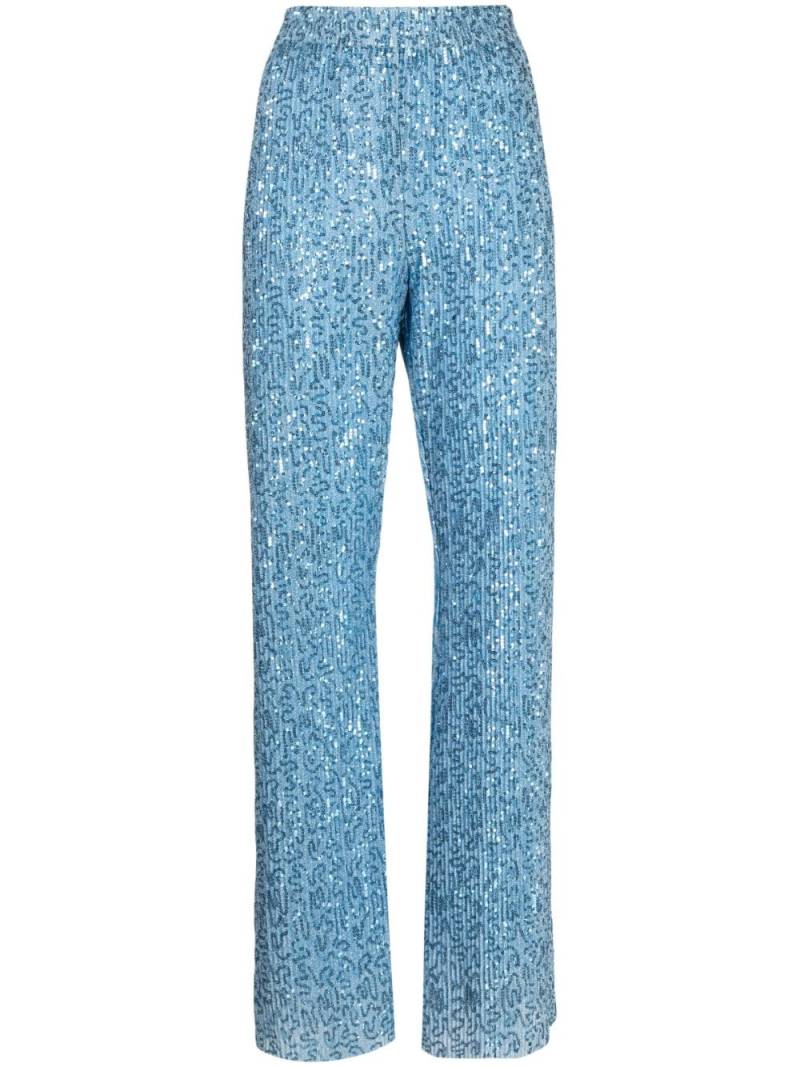 Stine Goya Markus sequin-detailing trousers - Blue von Stine Goya