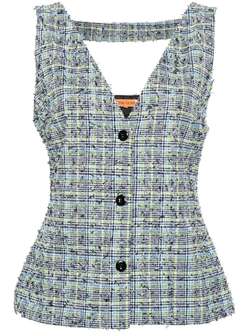 Stine Goya Orly plaid-check vest - Blue von Stine Goya