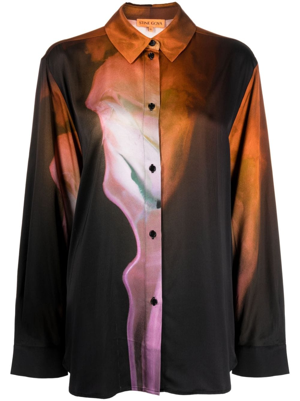 Stine Goya Sophia abstract-pattern print shirt - Brown von Stine Goya