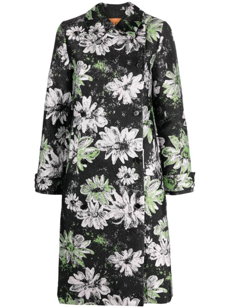 Stine Goya Wessi Glitter Bloom-print coat - Black von Stine Goya