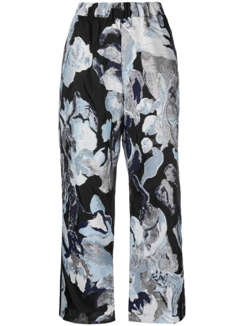 Stine Goya abstract-pattern print cropped trousers - Blue von Stine Goya