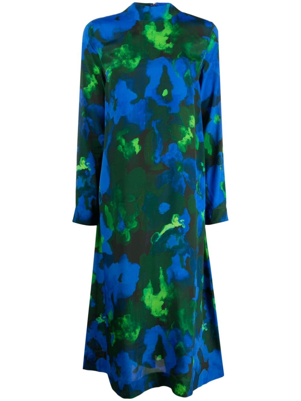 Stine Goya abstract-print midi dress - Blue von Stine Goya