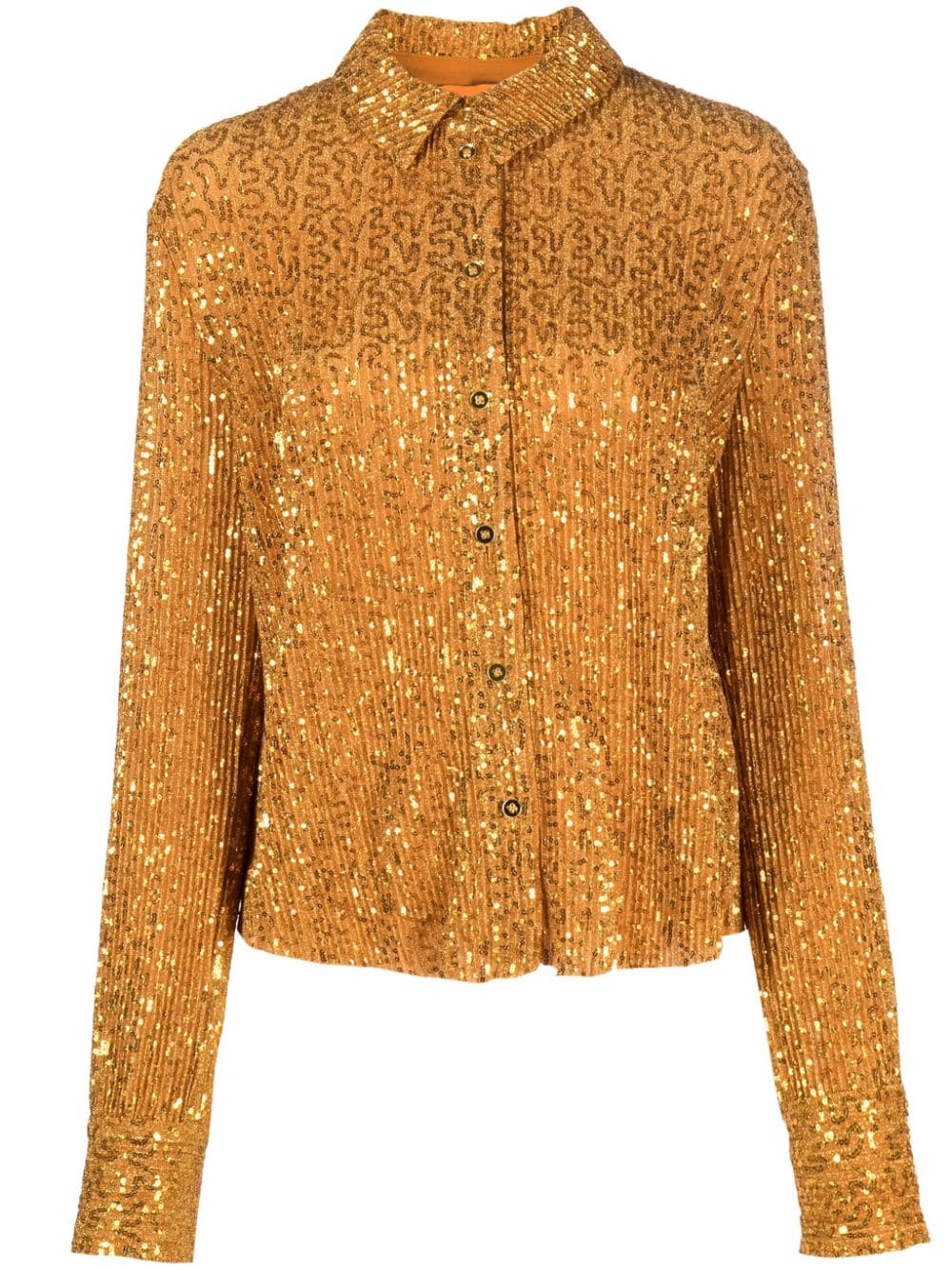 Stine Goya sequin-embellished button-up shirt - Gold von Stine Goya