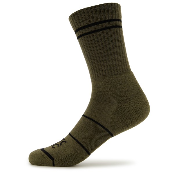 Stoic - Merino Crew Tech Rib Stripes Socks - Multifunktionssocken Gr 45-47 oliv von Stoic