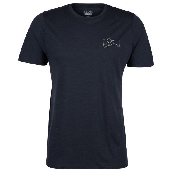 Stoic - Merino155 LaholmSt. Print T-Shirt Mountain - Merinoshirt Gr 5XL blau von Stoic
