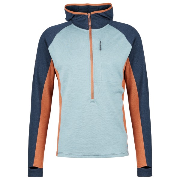 Stoic - Merino260 StadjanSt. 3/4 Zip w. Hood - Merinohoodie Gr 3XL;4XL;L;M;S;XL;XS;XXL blau;grau;grau/schwarz;schwarz von Stoic