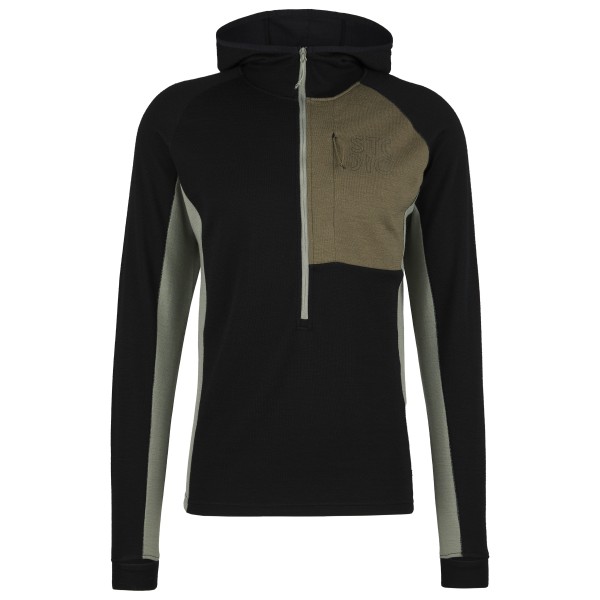 Stoic - Merino260 StadjanSt. 3/4 Zip w. Hood - Merinohoodie Gr 3XL;4XL;L;M;S;XL;XS;XXL blau;schwarz;türkis von Stoic