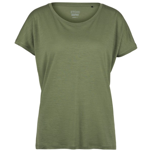Stoic - Women's Merino155 LaholmSt. Loose Shirt - Merinoshirt Gr XL oliv von Stoic