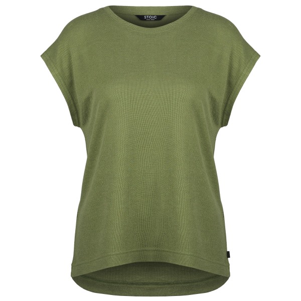 Stoic - Women's WoolHemp VarbergSt. Pique Top - Top Gr M oliv von Stoic