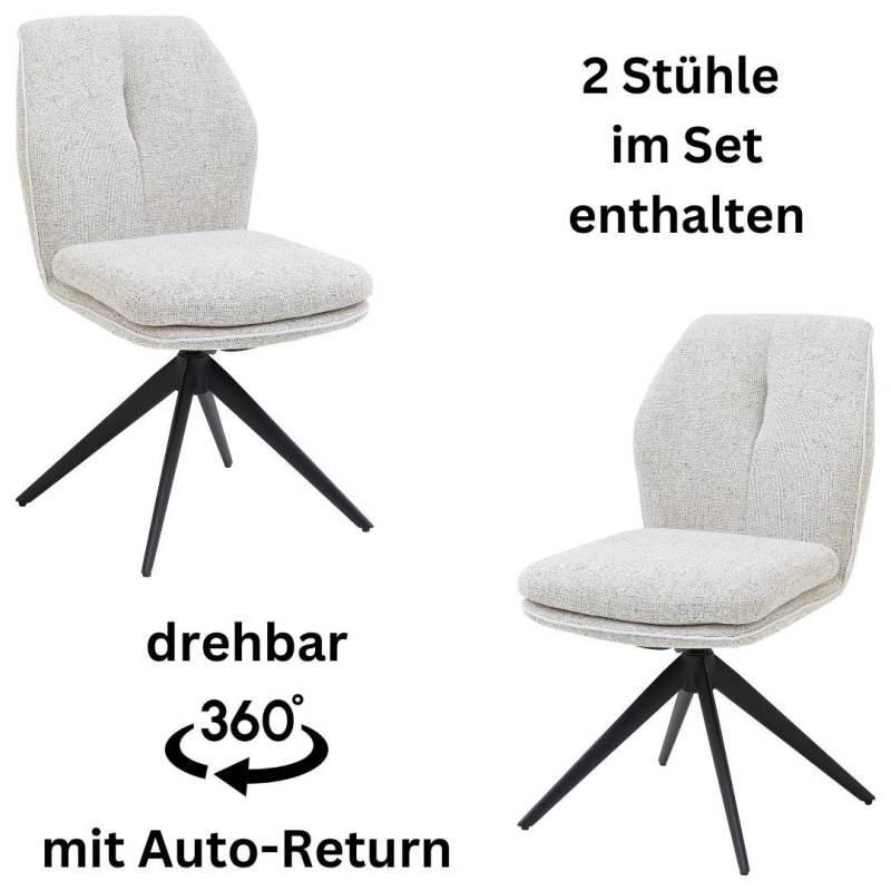 Stolkom Armlehnstuhl »Enja«, (Set), 2 St., Stoffbezug, 360 grad drehbar mit Auto-Return von Stolkom
