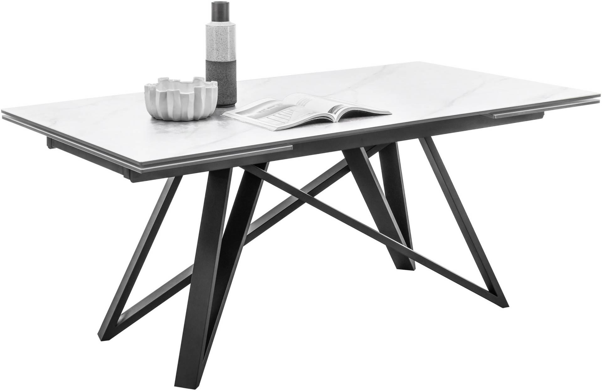 Stolkom Esstisch »Charly Esszimmertisch Keramik, ausziehbar 280 cm, BxHxT 180x75x95 cm«, Keramikoberfläche,Tischplatte beidseitig ausziehbar 180 auf 280 cm Stolkom Esstisch »Charly Esszimmertisch Keramik, ausziehbar 280 cm, BxHxT 180x75x95 cm«, Keramikoberfläche,Tischplatte beidseitig ausziehbar 180 auf 280 cm von Stolkom