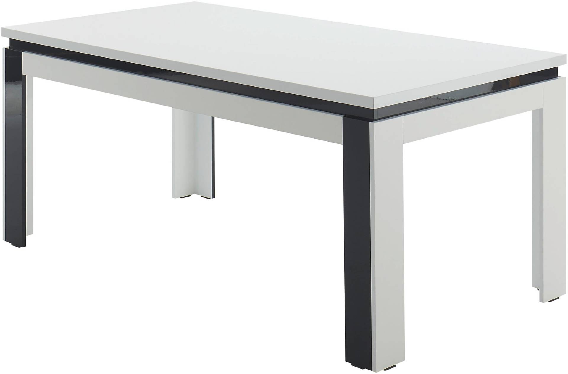 Stolkom Esstisch »Savona Esszimmertisch weiss hochglanz, BxHxT 180x78x90 cm«, Weiss und schwarz hochglanz, Flächenbelastung von ca. 90 kg Stolkom Esstisch »Savona Esszimmertisch weiss hochglanz, BxHxT 180x78x90 cm«, Weiss und schwarz hochglanz, Flächenbelastung von ca. 90 kg von Stolkom