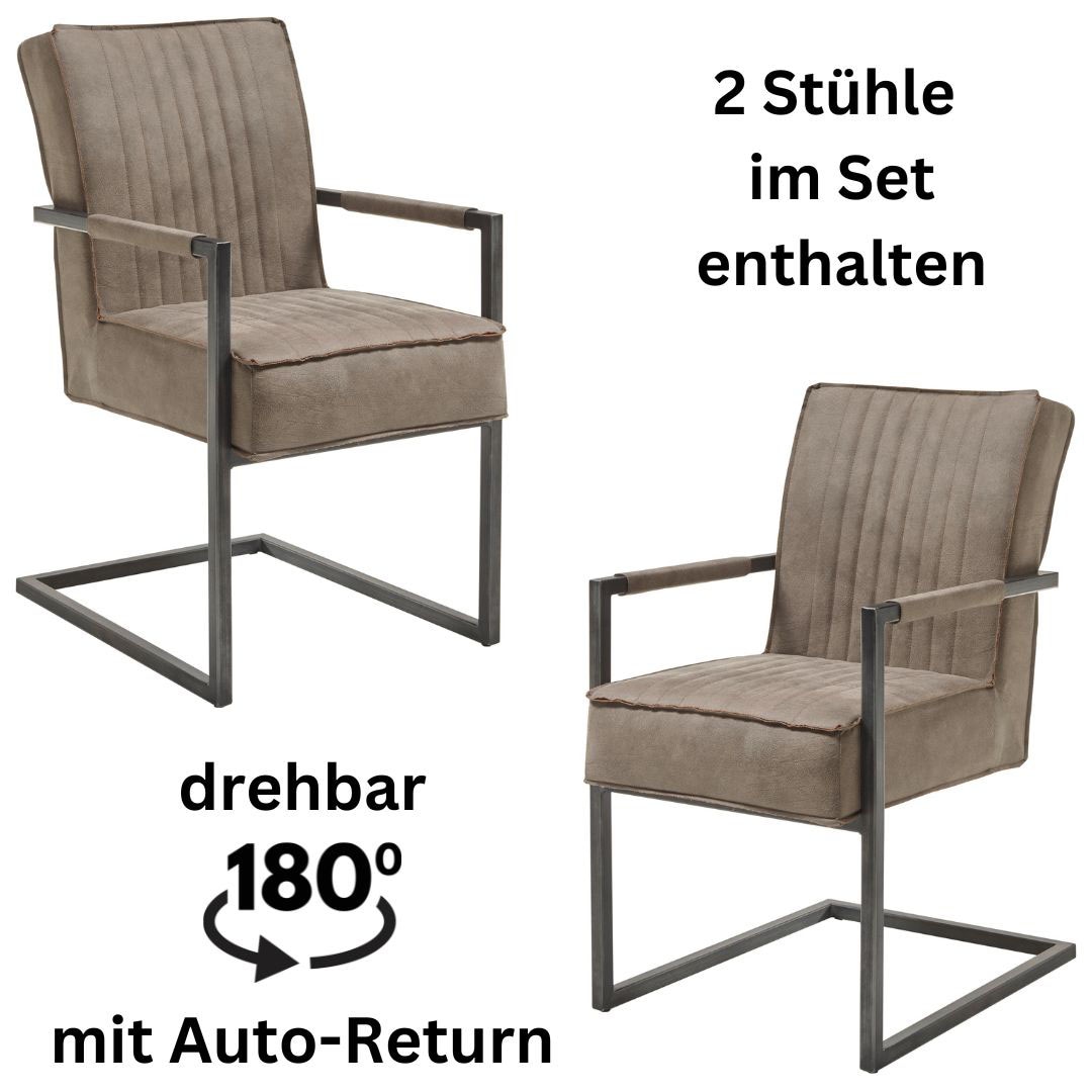 Stolkom Freischwinger »Linda«, (Set), 2 St., Microfaser, Federkern im Sitz von Stolkom
