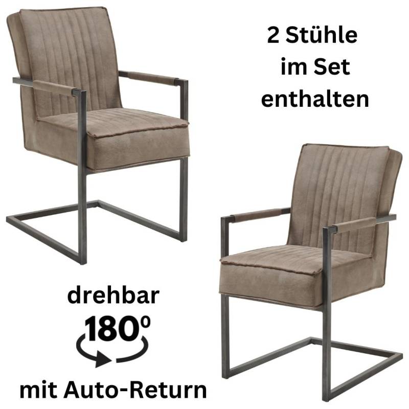 Stolkom Freischwinger »Linda«, (Set), 2 St., Microfaser, Federkern im Sitz von Stolkom