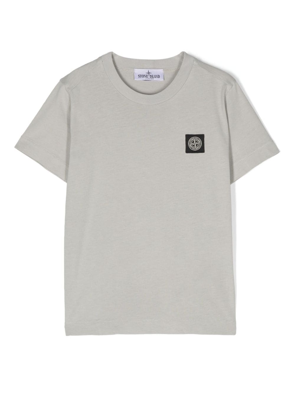 Stone Island Junior Compass-appliqué cotton T-shirt - Grey von Stone Island Junior