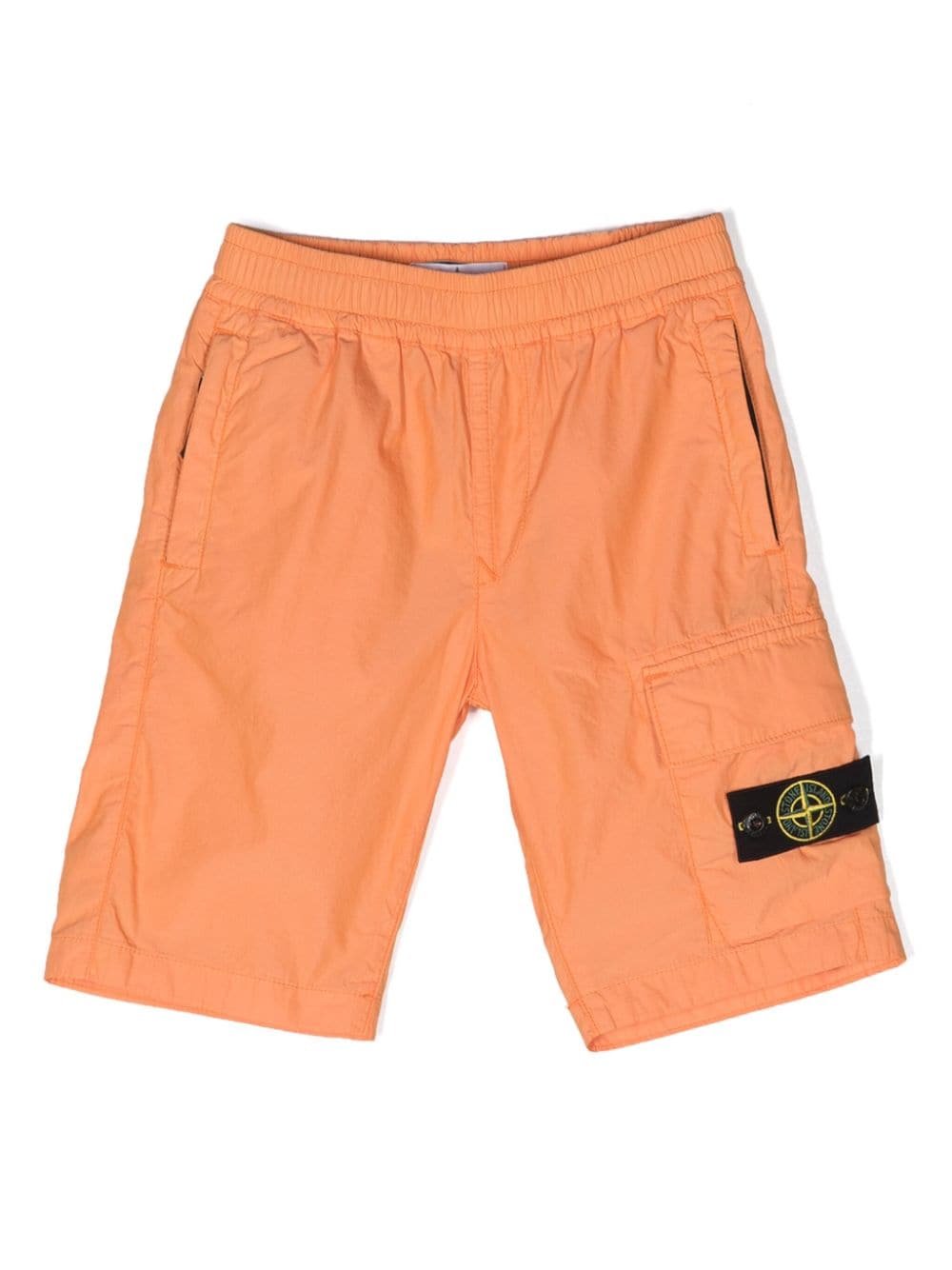 Stone Island Junior Compass-appliqué cargo shorts - Orange von Stone Island Junior