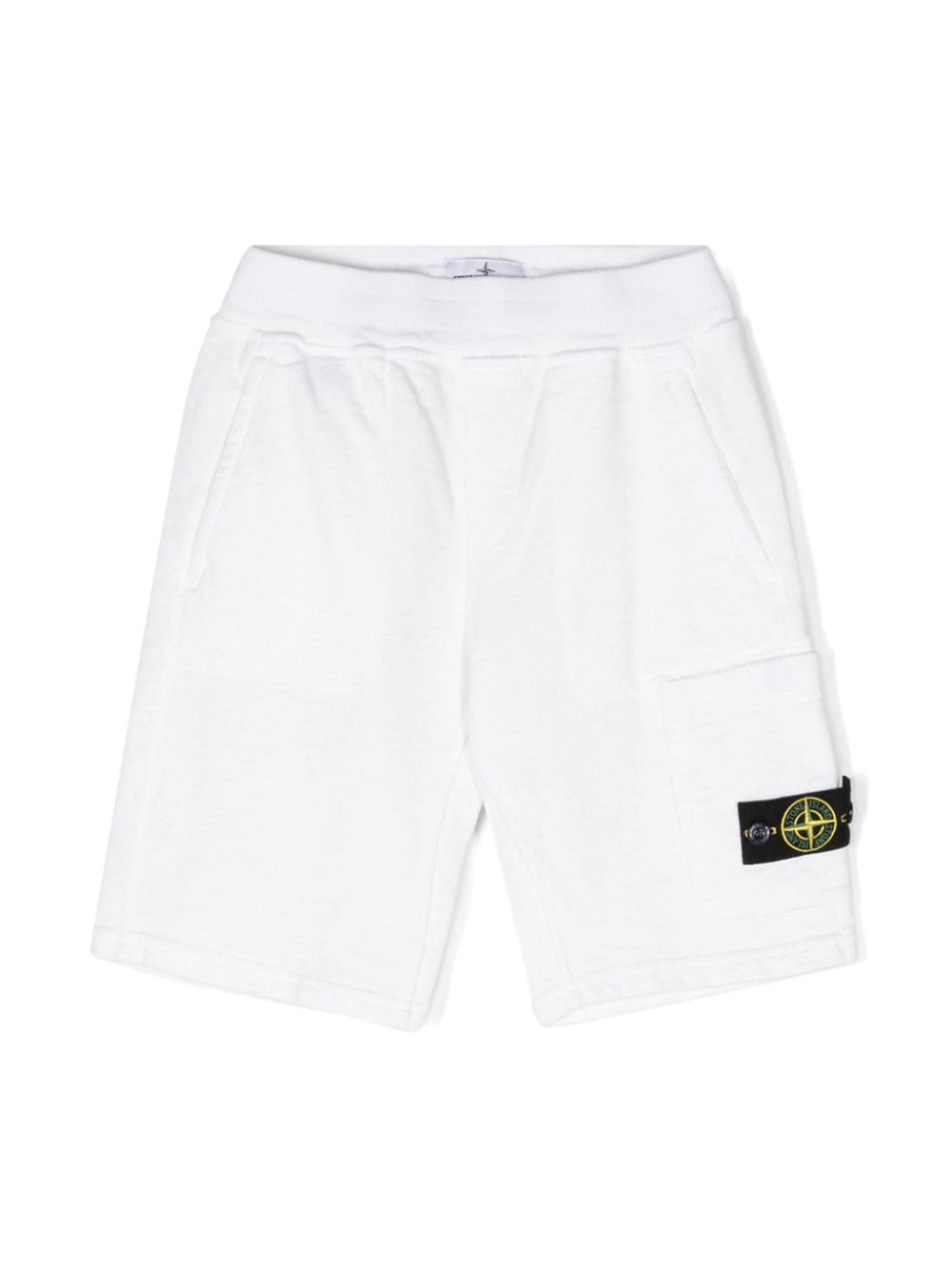 Stone Island Junior Compass-badge cotton track shorts - White von Stone Island Junior