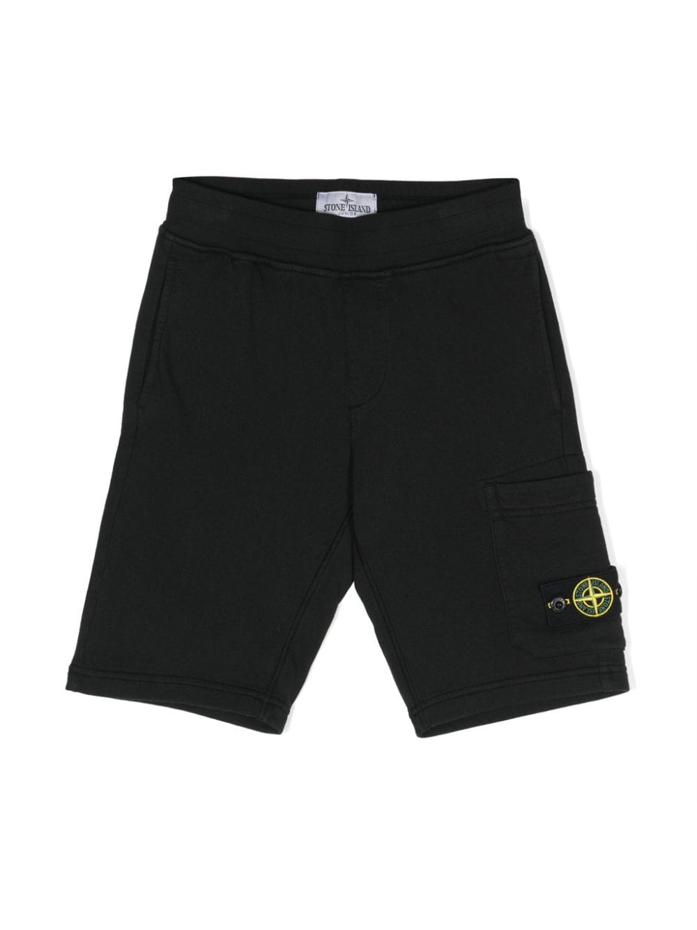 Stone Island Junior Compass-badge jersey shorts - Black von Stone Island Junior