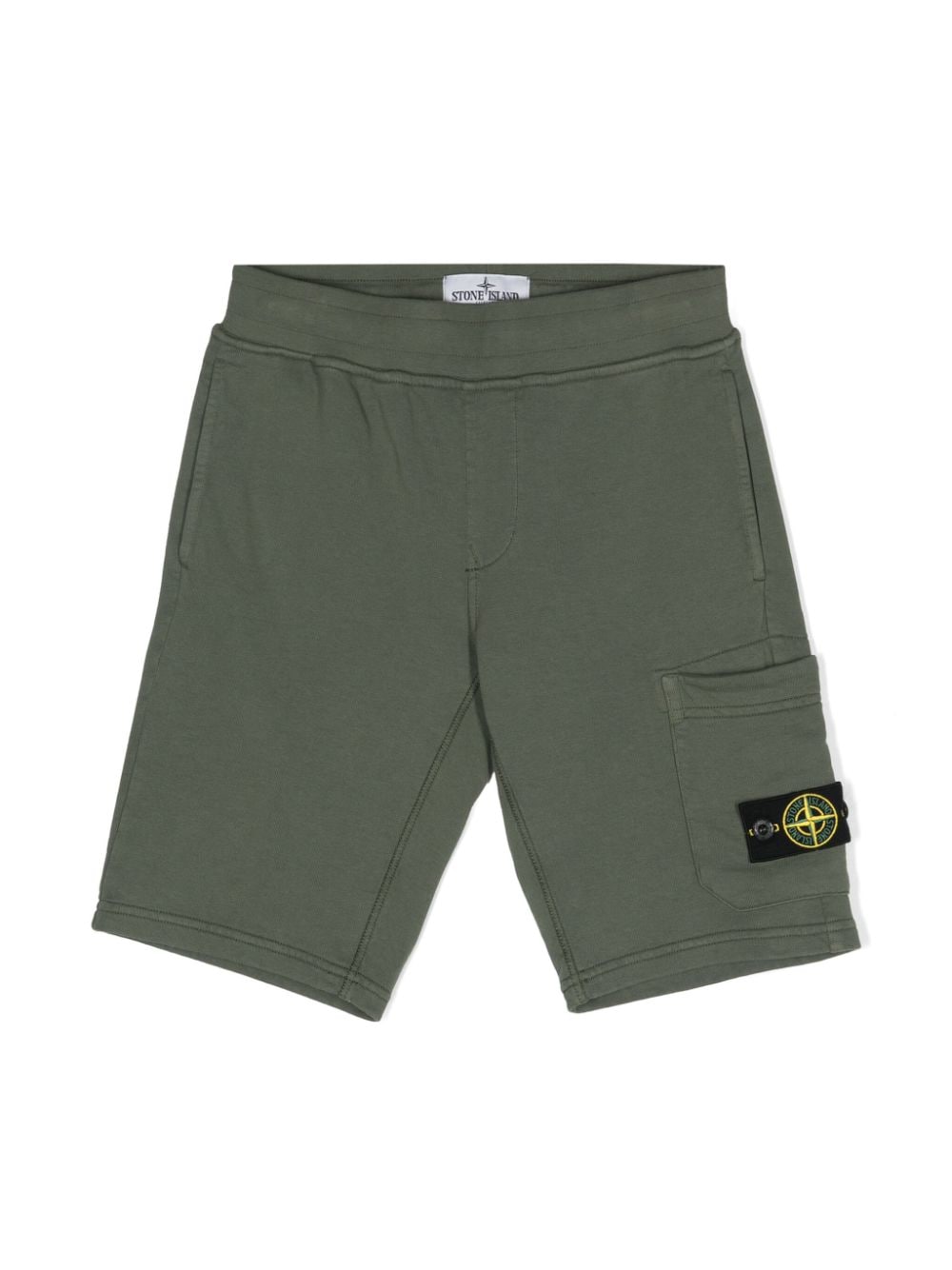 Stone Island Junior Compass-badge jersey shorts - Green von Stone Island Junior