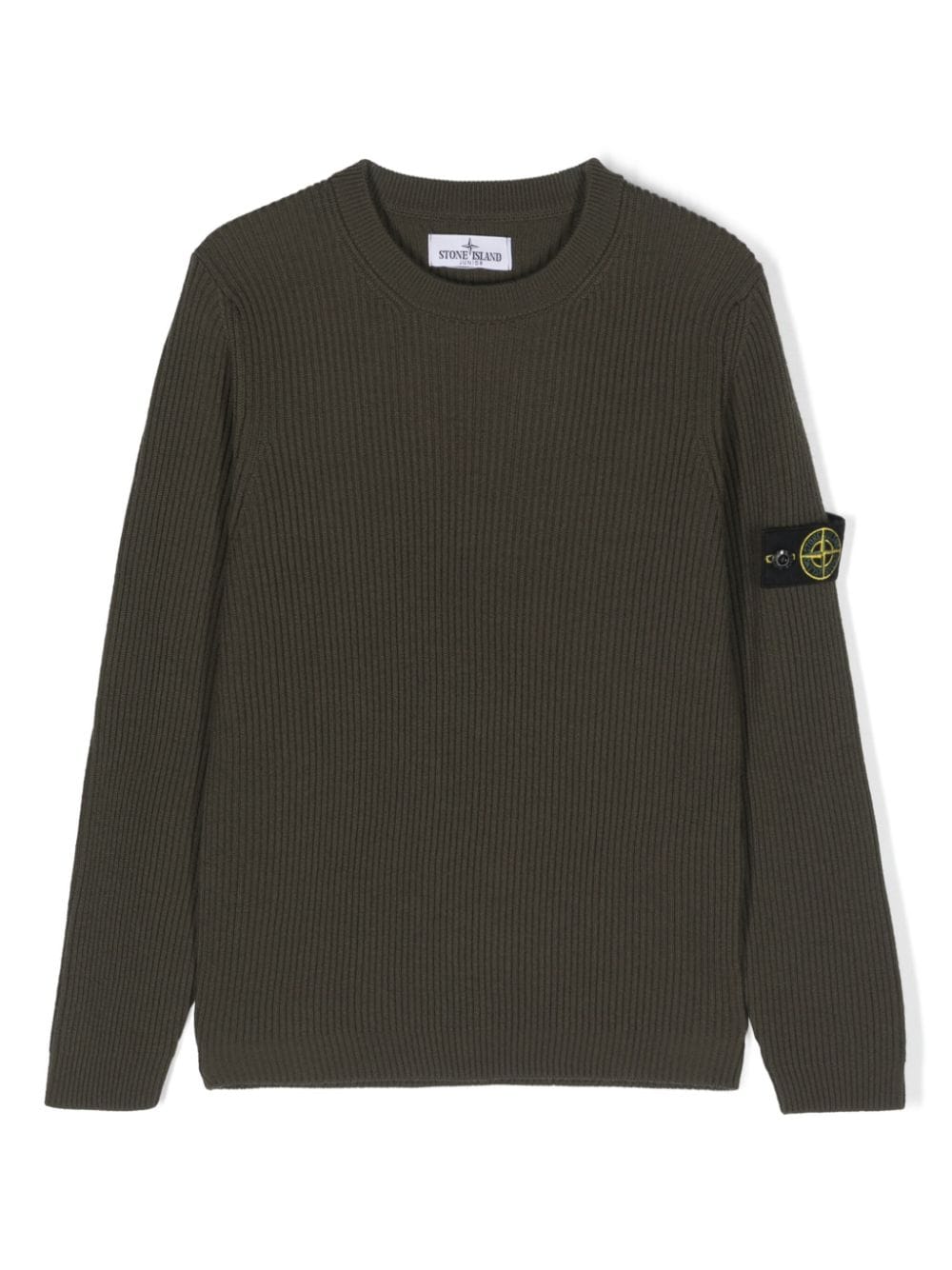 Stone Island Junior Compass-badge virgin-wool jumper - Green von Stone Island Junior