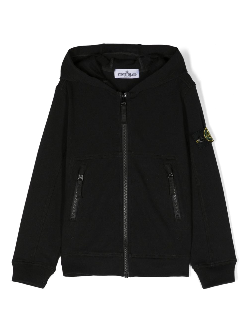 Stone Island Junior Compass-badge zip-up hoodie - Black von Stone Island Junior